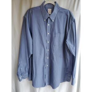 Brooks Brothers Longsleeve, Button Down, Xl, All Cotton Blue/White Checker Shirt